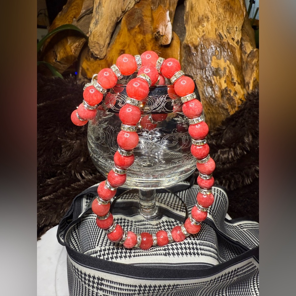 Elegant Orange Beaded Necklace